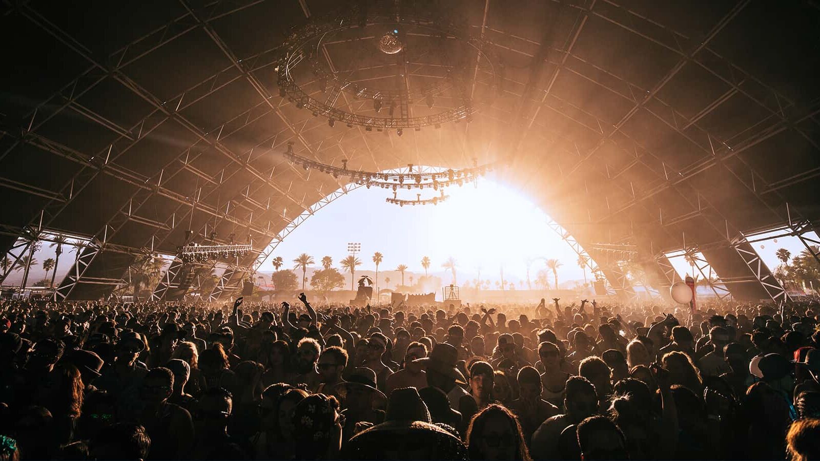 Crowd of concert goers