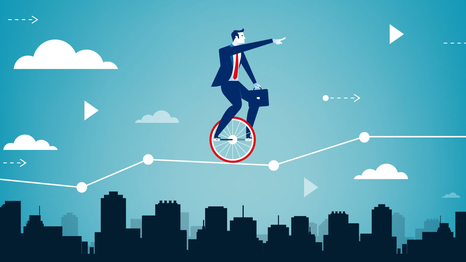 man on unicycle
