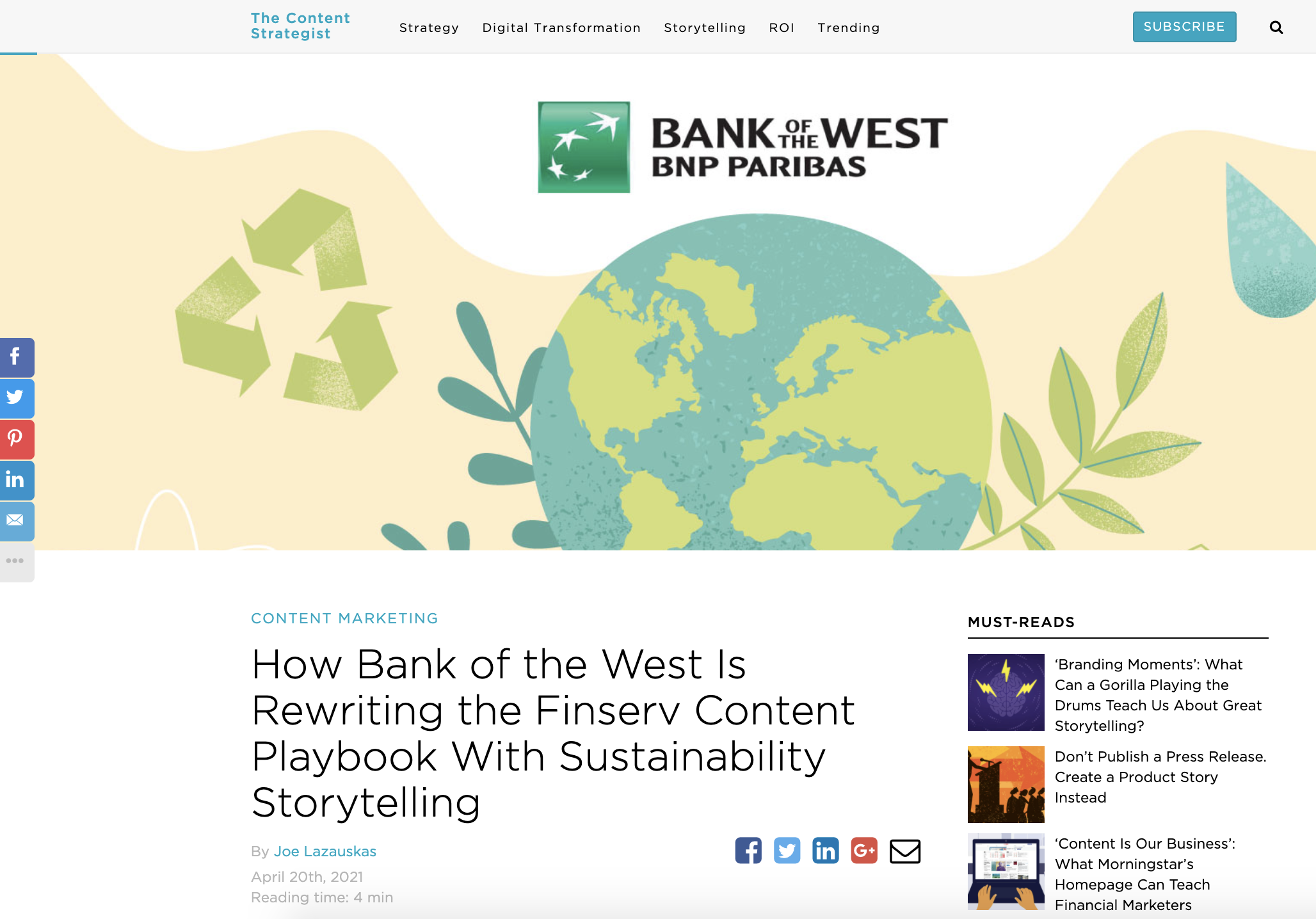 Bank of the West Content Marketing