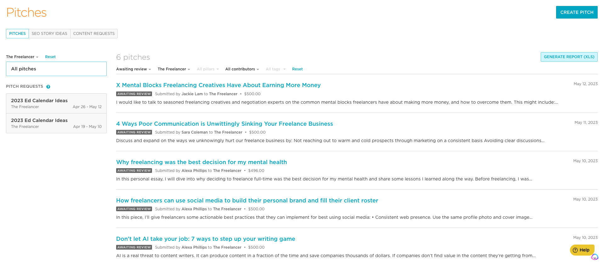 Ideate content marketing topics with Contently 