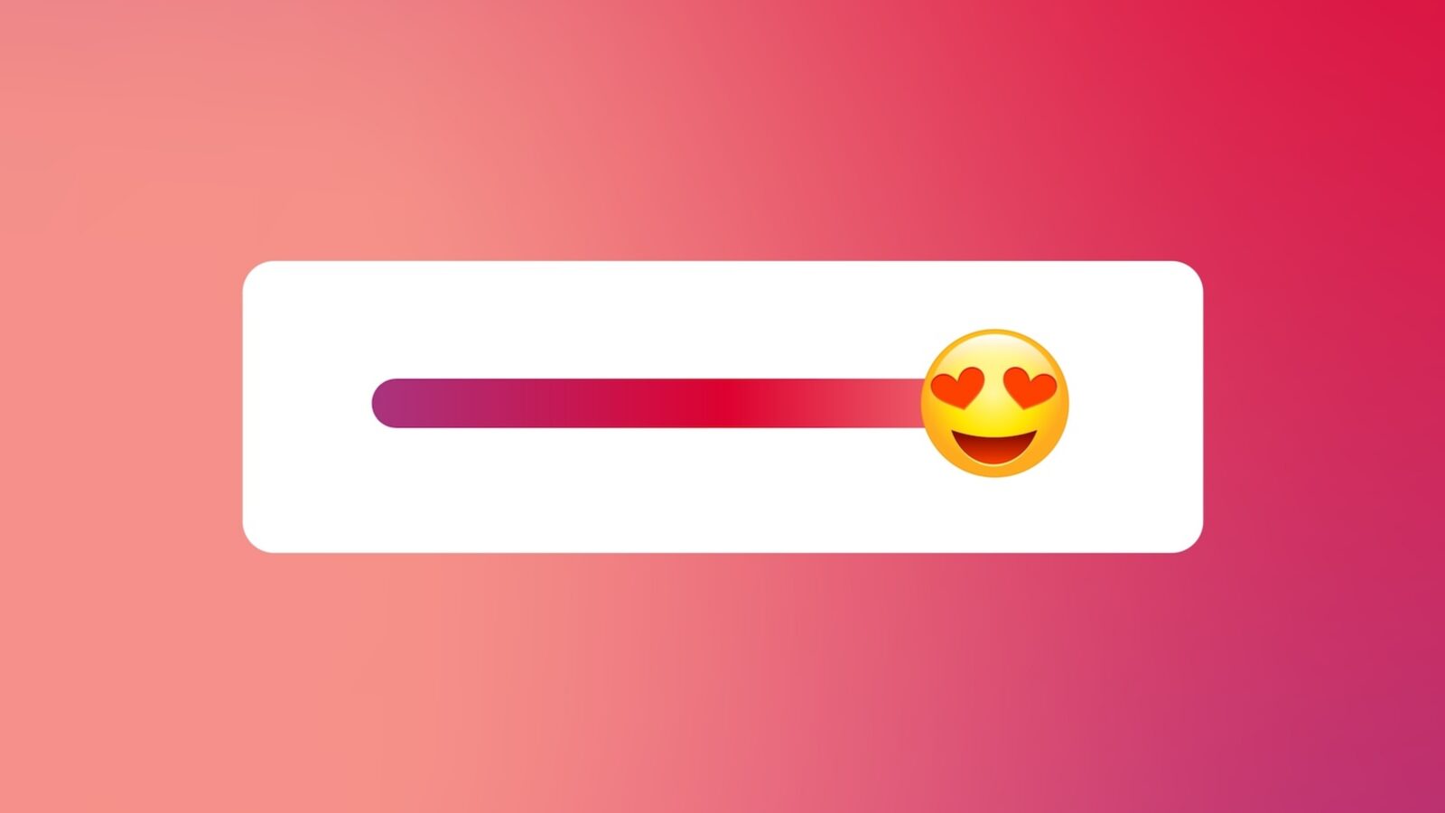 this is an emoji poll with heart eyes and a gradient pink background for an article about what makes online content viral