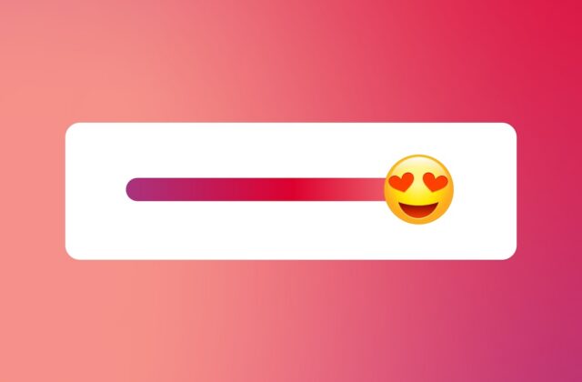 this is an emoji poll with heart eyes and a gradient pink background for an article about what makes online content viral