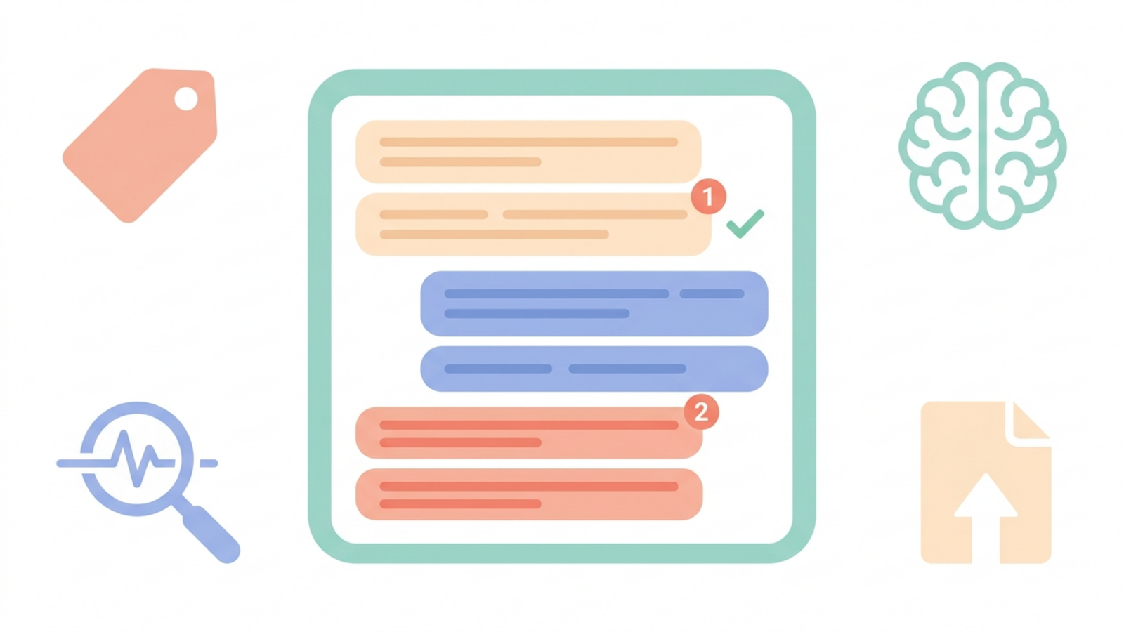 AI chat conversation with brand citation badges and a green checkmark indicating a successful brand mention